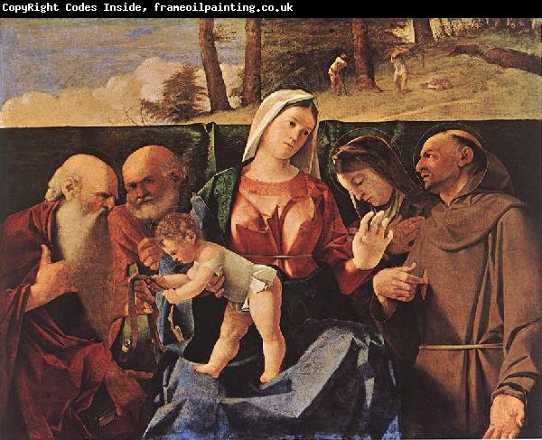 LOTTO, Lorenzo Madonna and Child with Saints